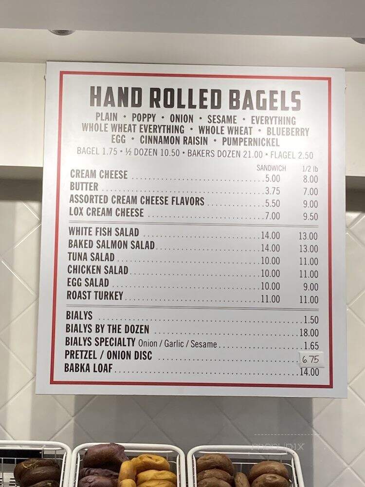 Kossar's Bagels & Bialys - New York, NY menu_pic