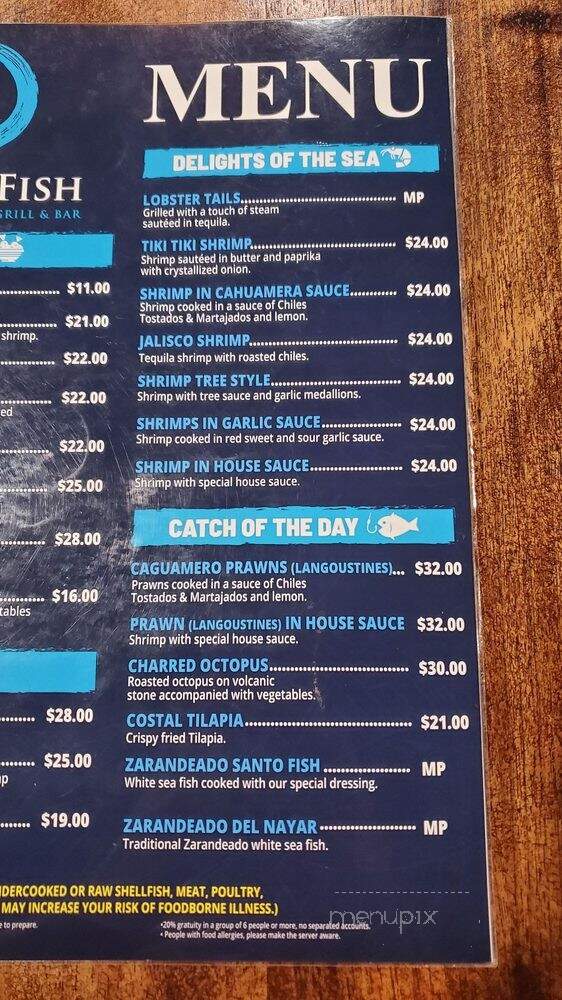 Santo Fish Restaurant - Pico Rivera, CA menu_pic