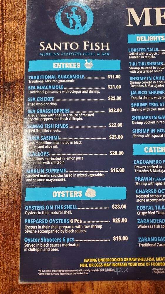 Santo Fish Restaurant - Pico Rivera, CA menu_pic
