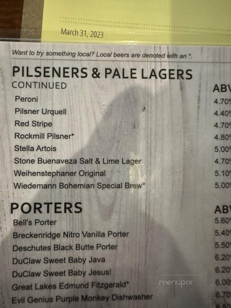 Beerhead Bar & Eatery - Mason, OH menu_pic