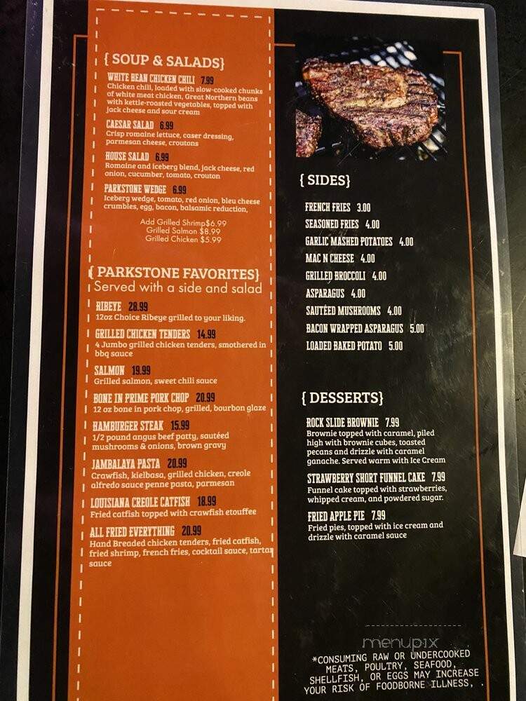Parkstone Grille - Jackson, TN menu_pic