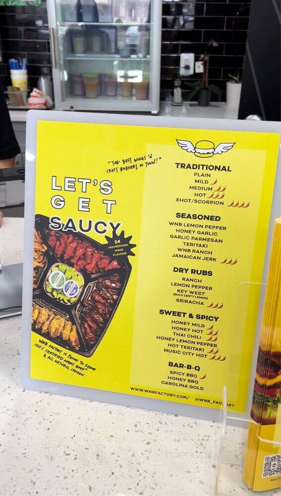 WNB Factory - Oakton, VA menu_pic