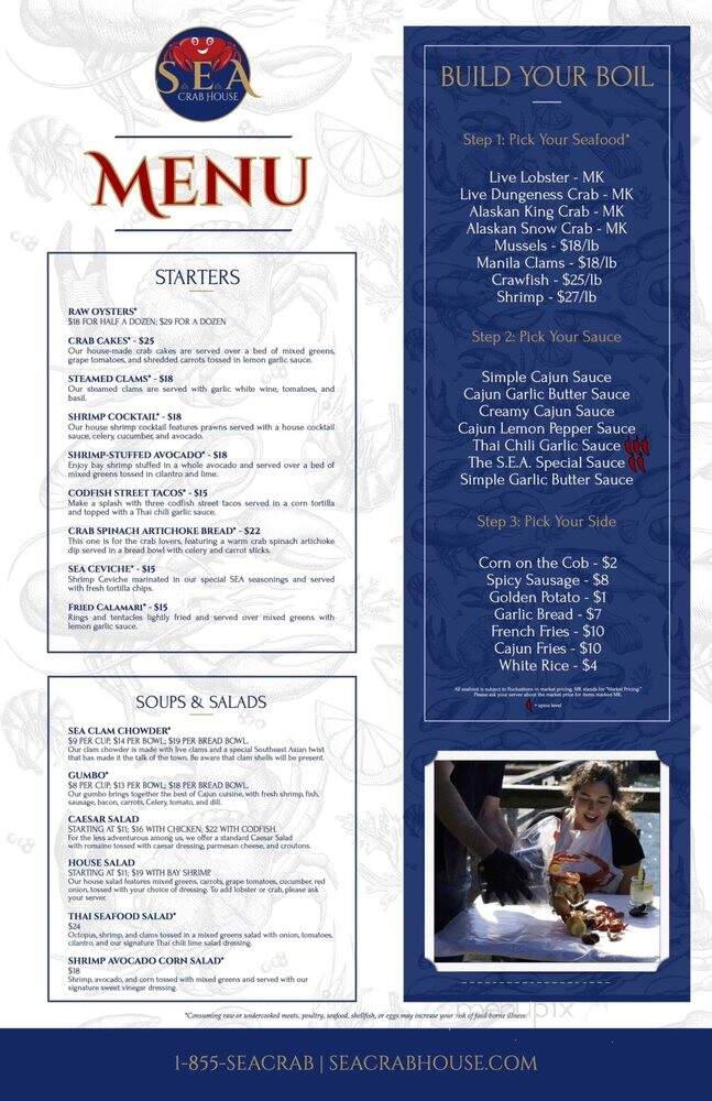 Sea Crab House - Beaverton, OR menu_pic