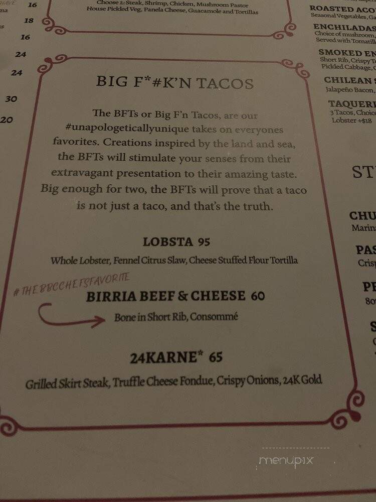 La Neta Cocina y Lounge - Dallas, TX menu_pic