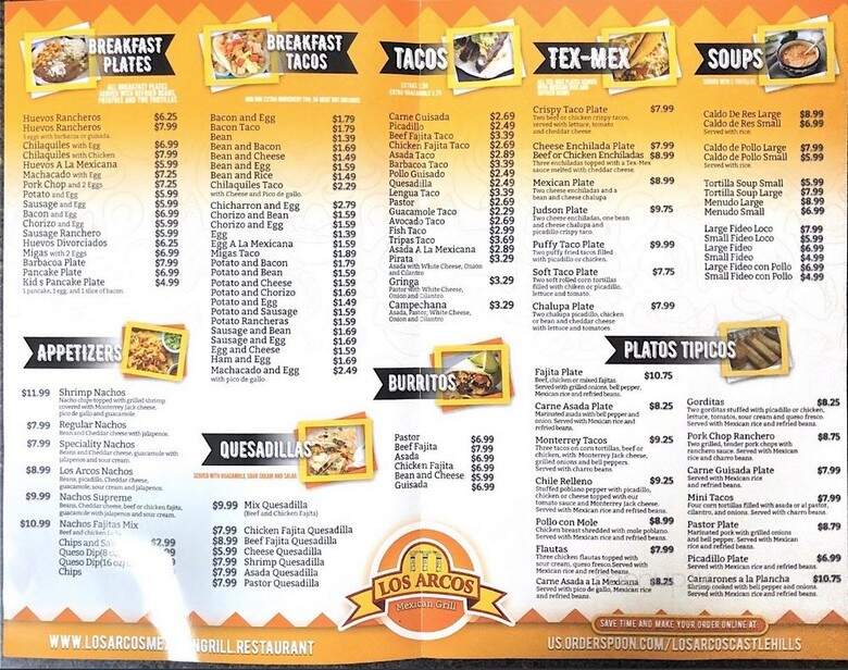 Los Arcos Mexican Grill - Castle Hills, TX menu_pic