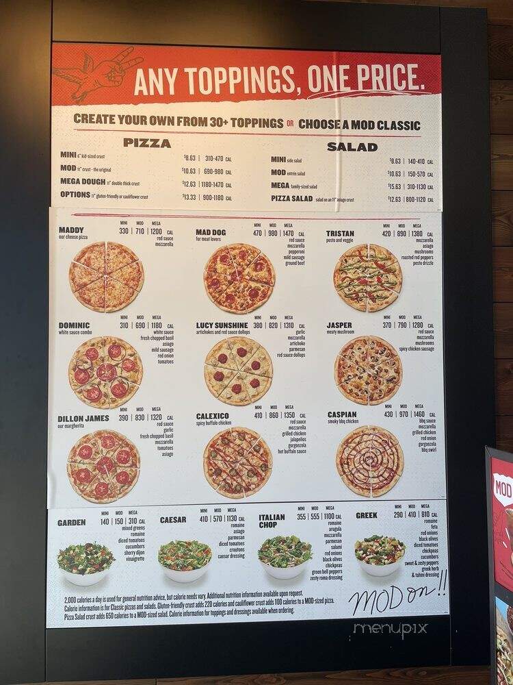 MOD Pizza - Ridgefield, WA menu_pic