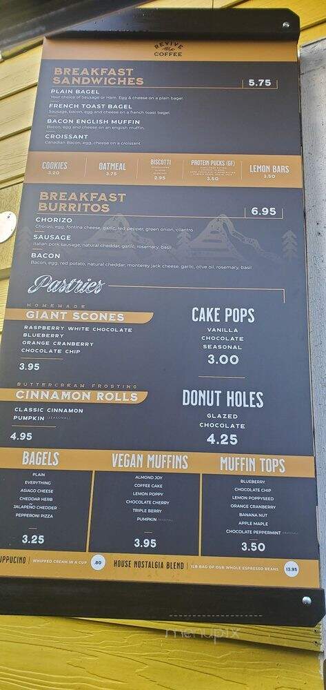 Revive Coffeehouse - Port Orchard, WA menu_pic
