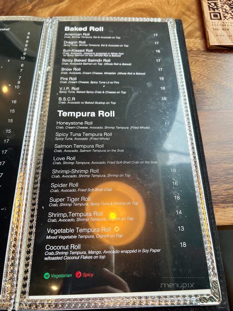 Sushigah - Pasadena, CA menu_pic