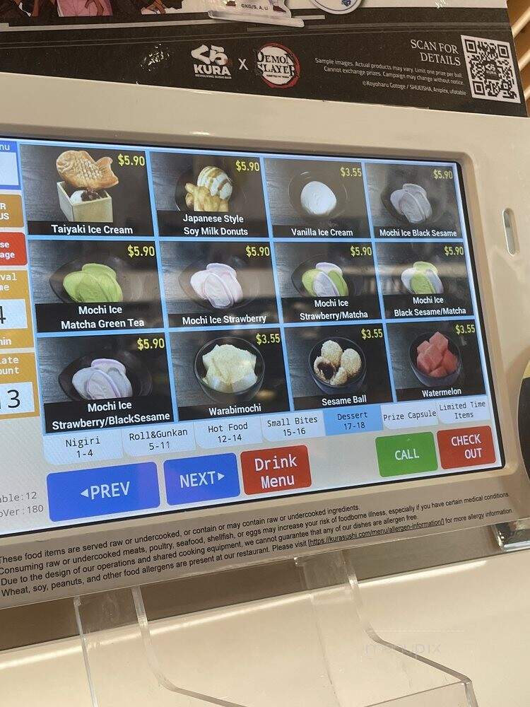Kura Revolving Sushi Bar - Edison, NJ menu_pic