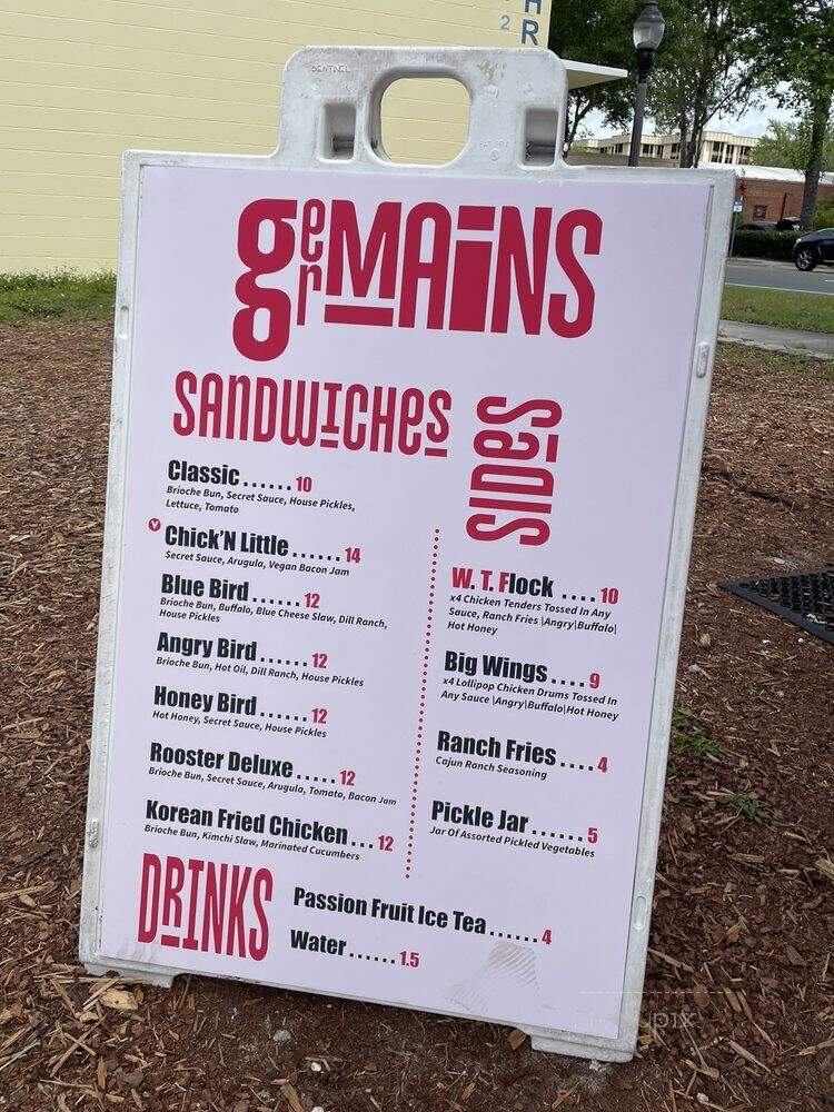 Germain's - Gainesville, FL menu_pic