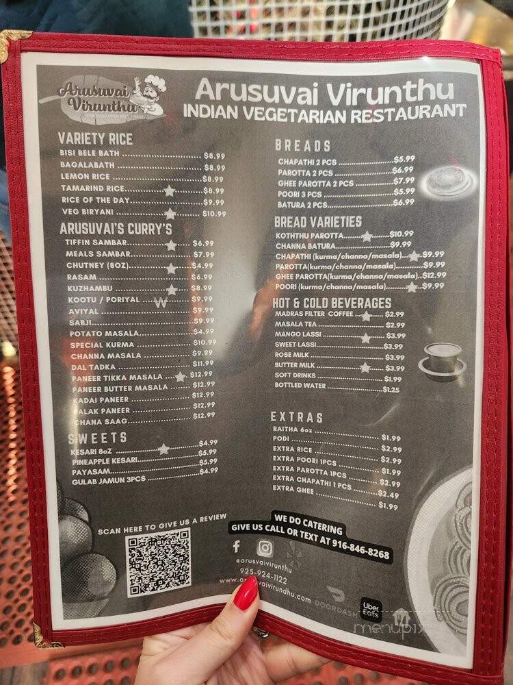 Arusuvai Virunthu - Pleasanton, CA menu_pic