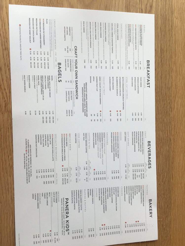Panera Bread - Houston, TX menu_pic
