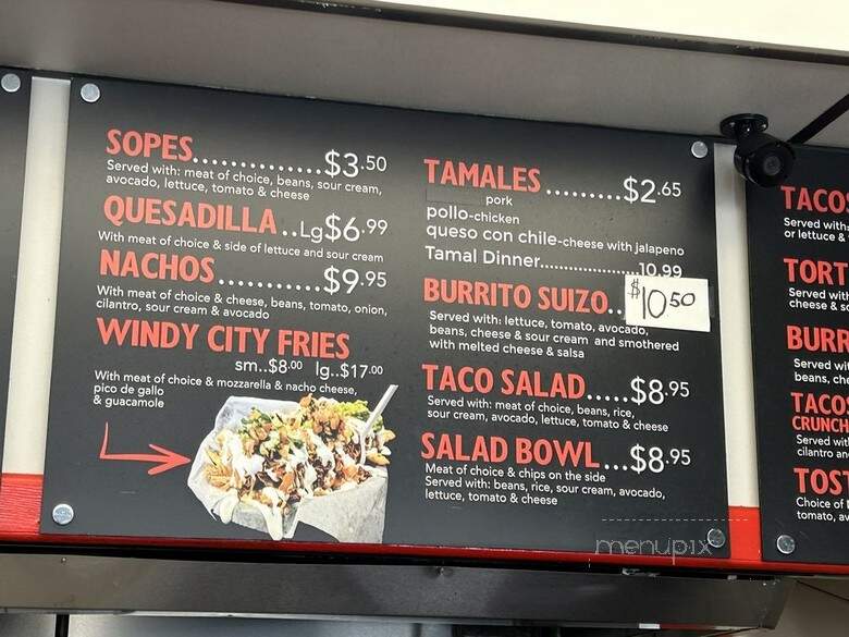 Chicago Style Taco Shop - Lombard, IL menu_pic
