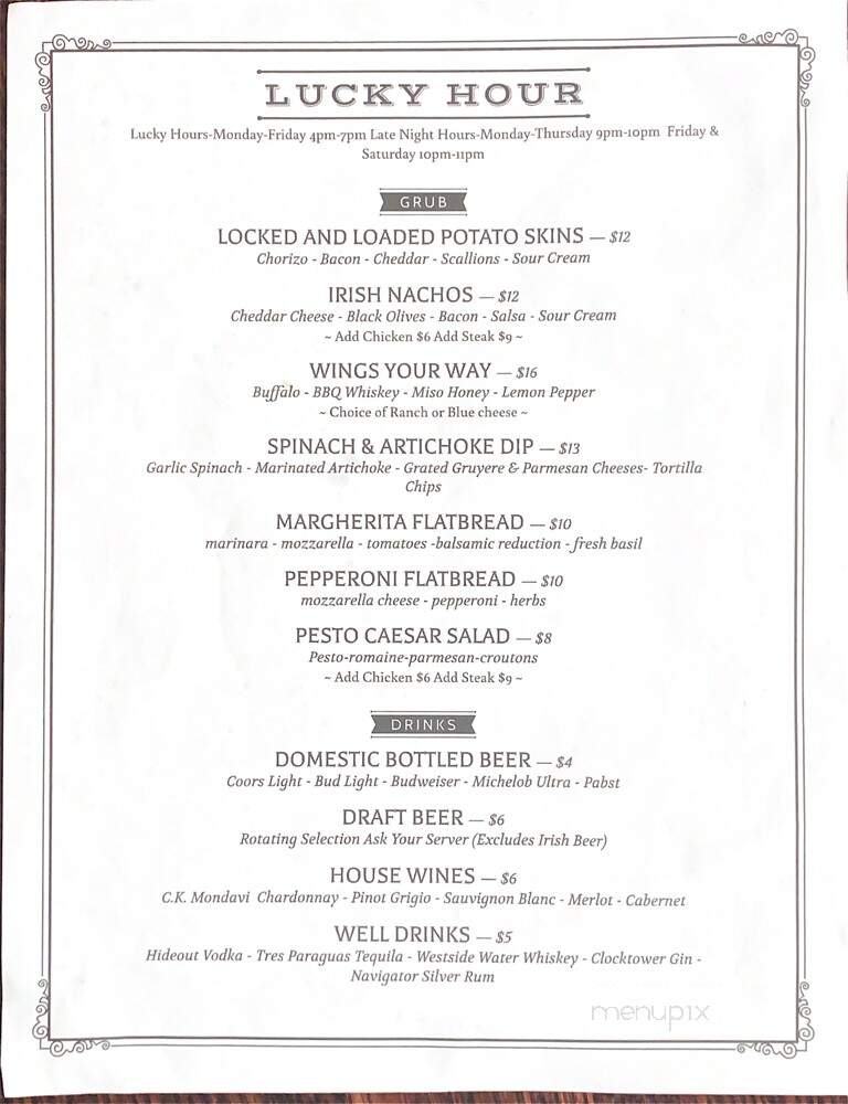 Paddy's Station - San Juan Capistrano, CA menu_pic