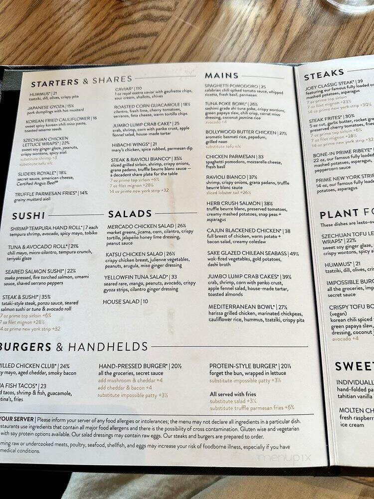 JOEY Newport Beach - Newport Beach, CA menu_pic