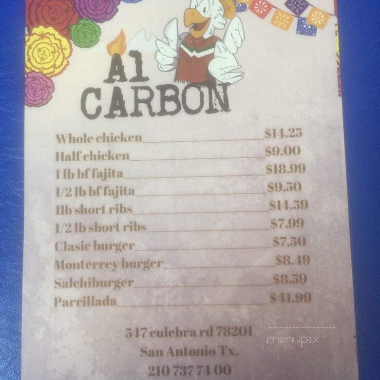 Al Carbon - San Antonio, TX menu_pic