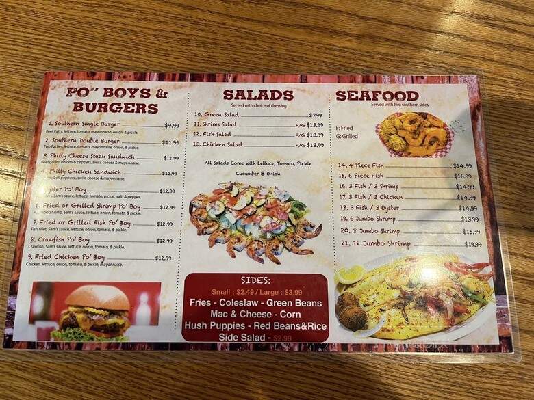 Sam's Southern Eatery - Searcy, AR menu_pic