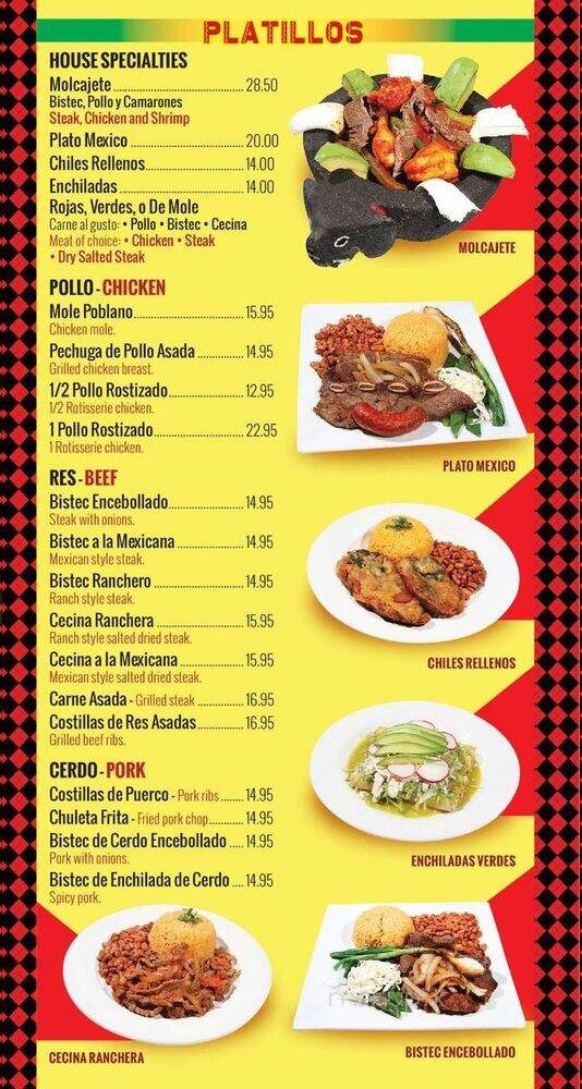 La Catrina Mexican Restaurant - Forked River, NJ menu_pic