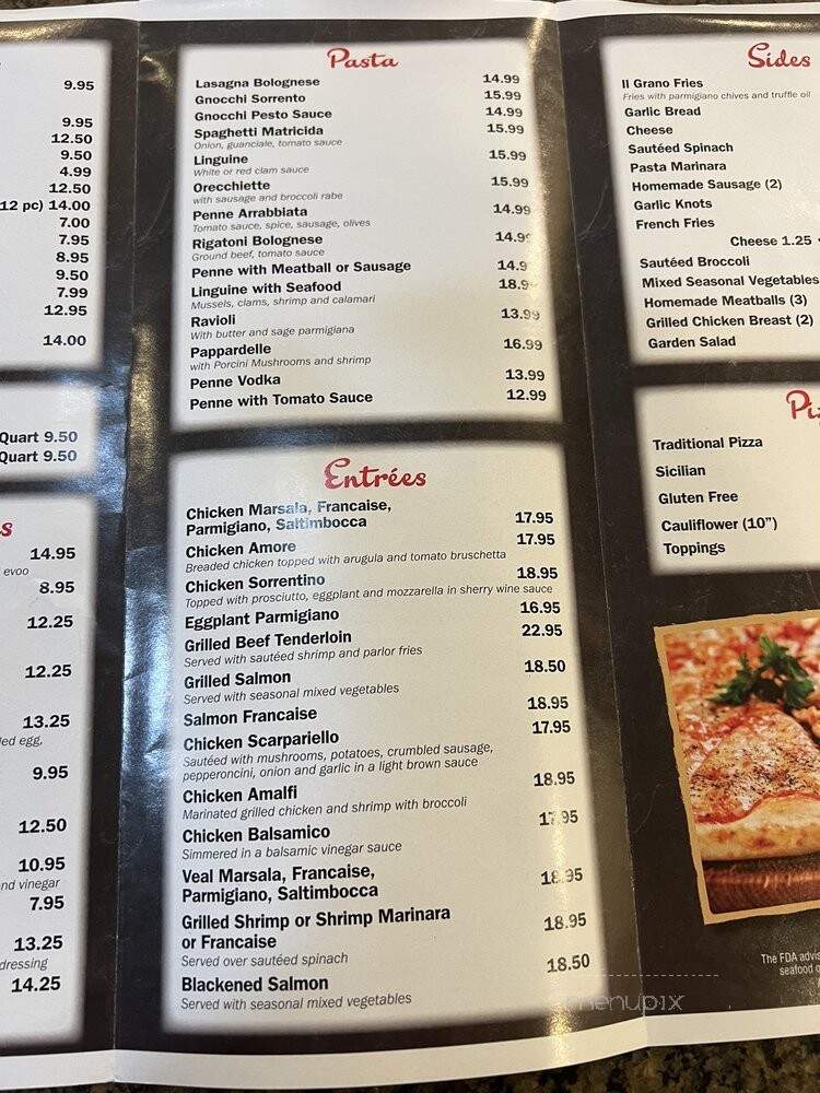 Il Grano Pizza - Wyckoff, NJ menu_pic