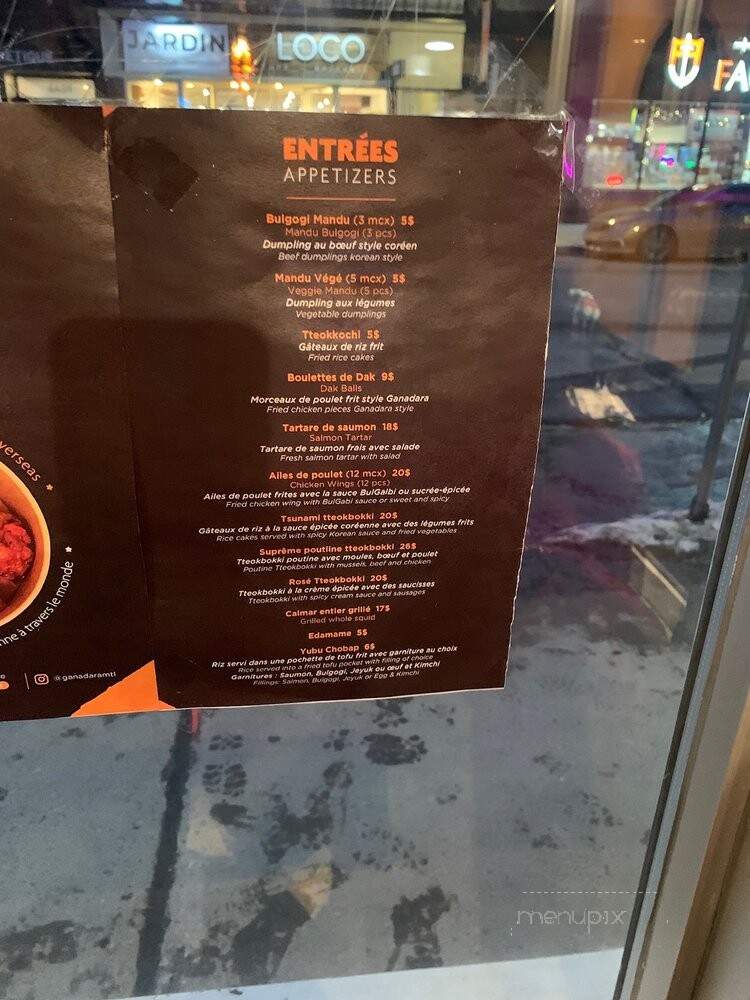 GaNaDaRa - Verdun, QC menu_pic