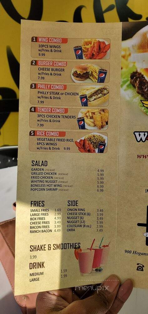 Wing N Burger Factory - LaGrange, GA menu_pic