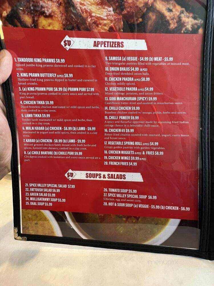 Spice Valley Authentic Indian Cuisine - Shelby Township, MI menu_pic