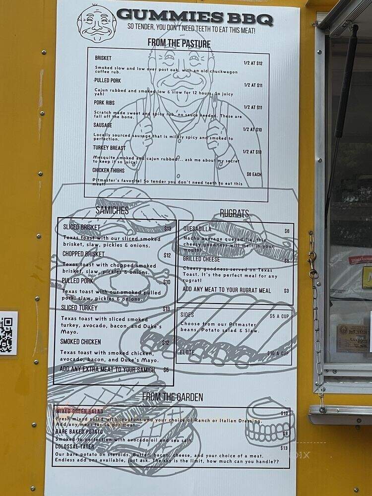 Gummies BBQ - Dripping Springs, TX menu_pic