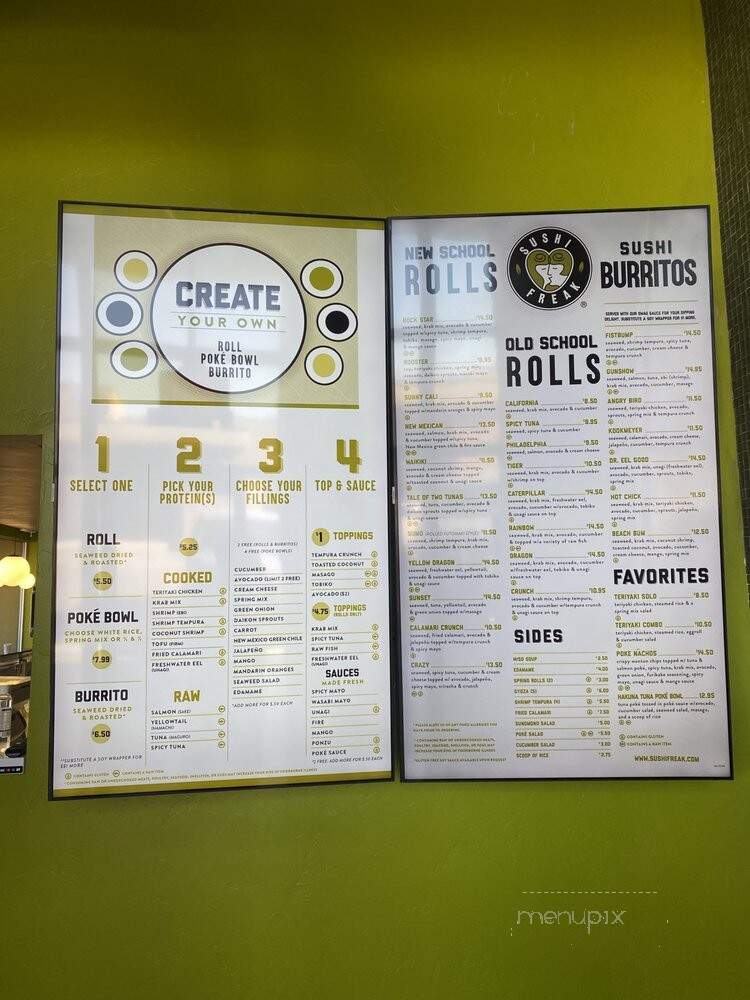 Sushi Freak - Las Cruces, NM menu_pic