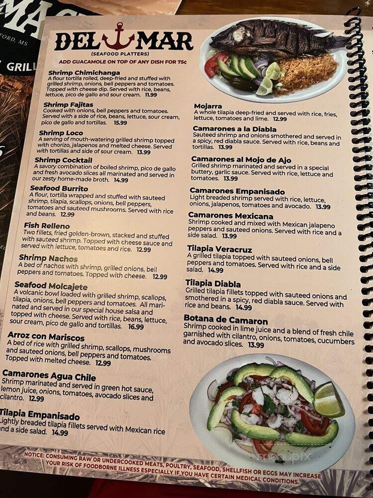 Ok Maguey - Oxford, MS menu_pic