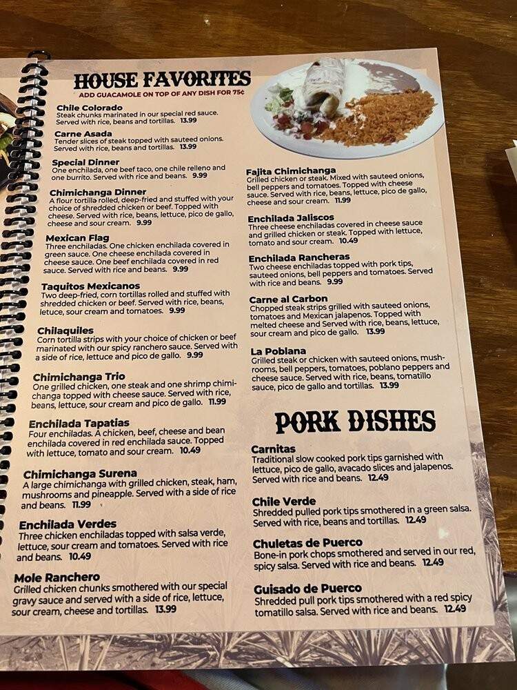 Ok Maguey - Oxford, MS menu_pic