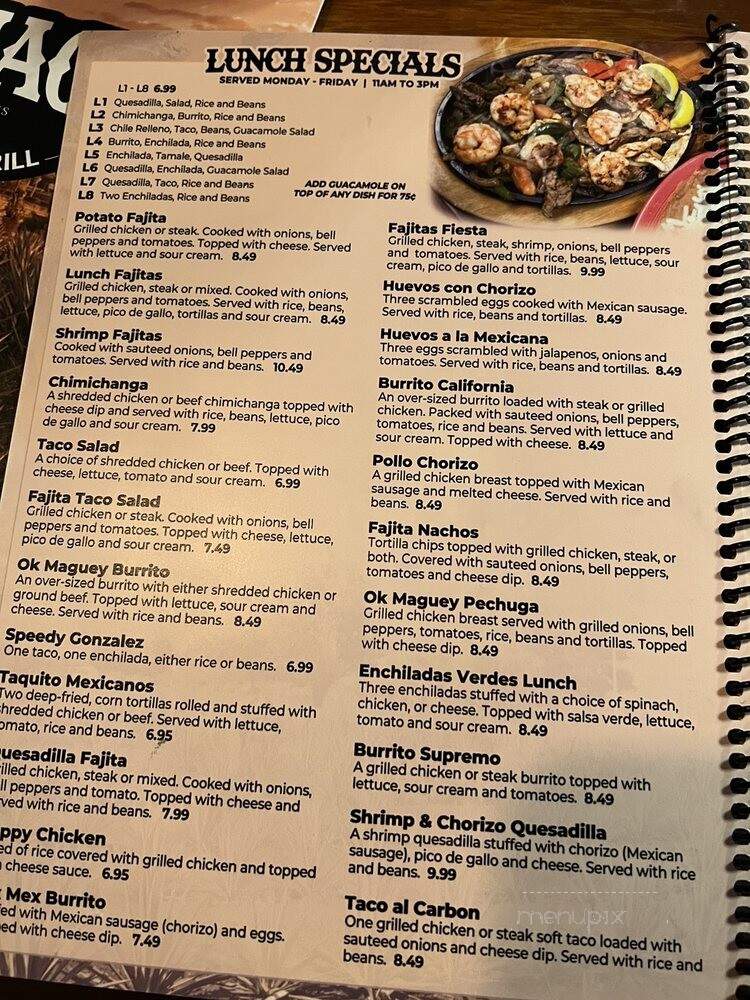 Ok Maguey - Oxford, MS menu_pic