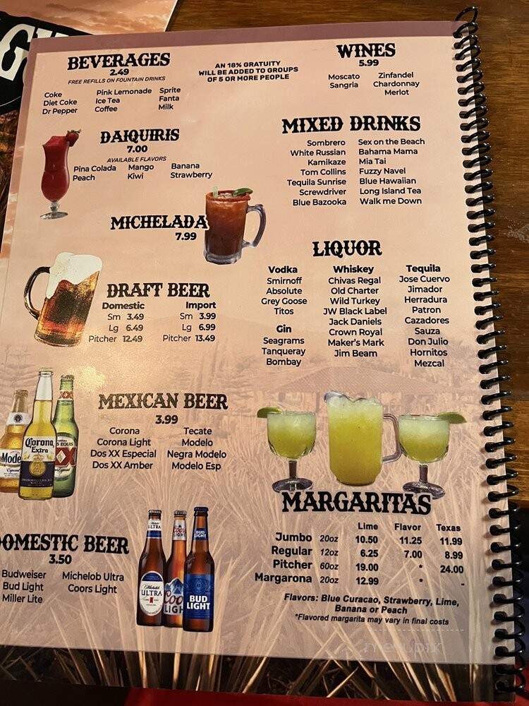 Ok Maguey - Oxford, MS menu_pic