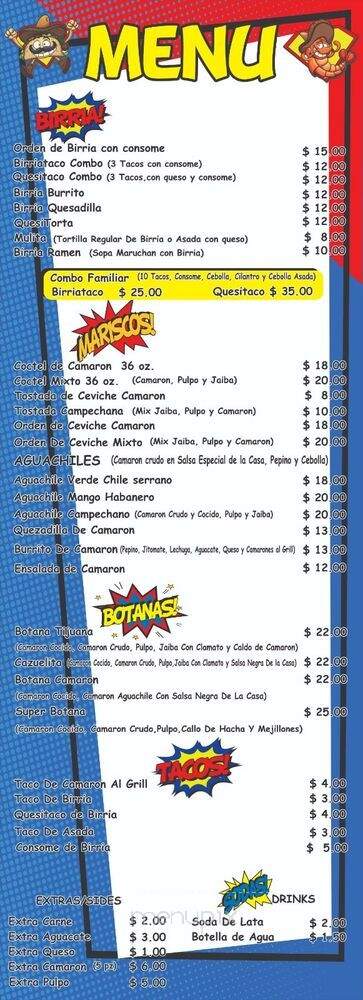 Tijuanas Birria Y Mariscos - Pittsburg, CA menu_pic