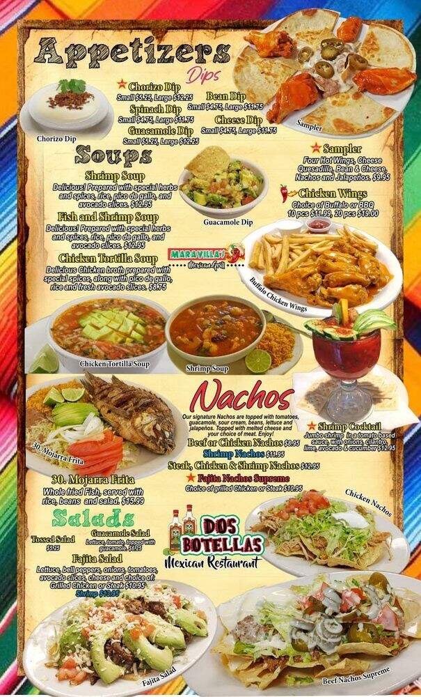 Dos Botellas - Birmingham, AL menu_pic