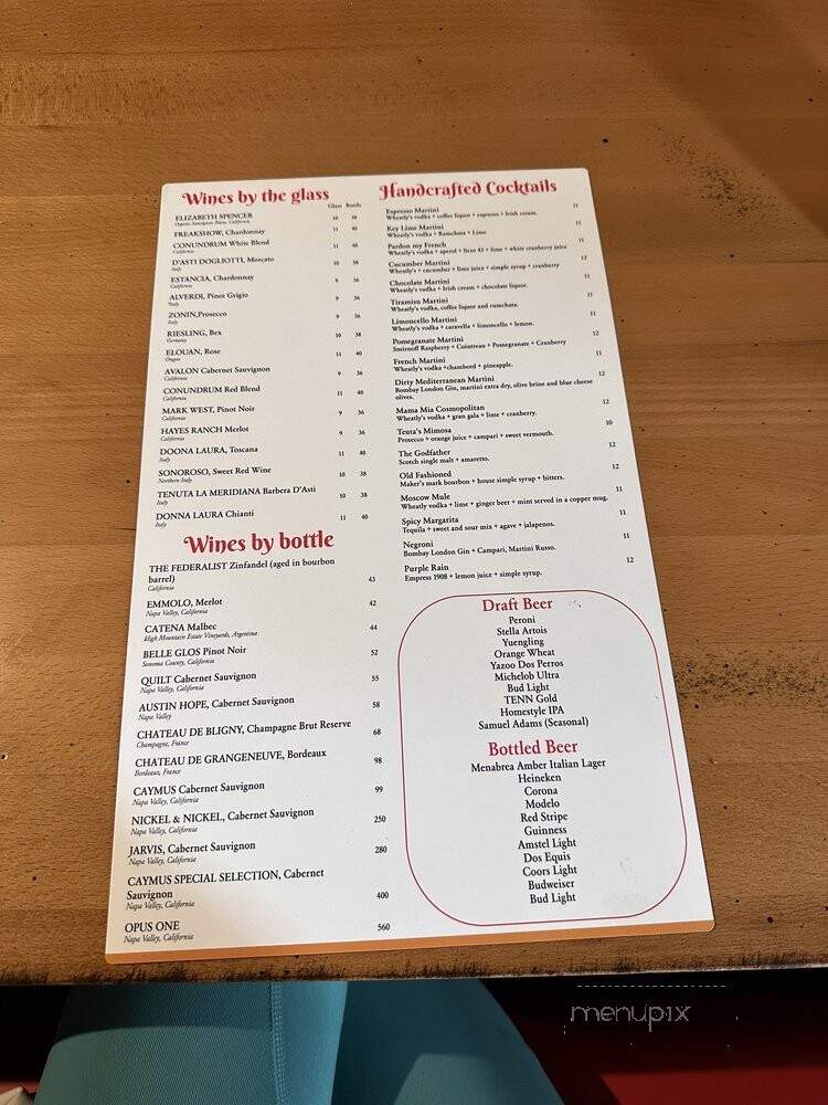 Calabria Brickoven Pizzeria - Goodlettsville, TN menu_pic