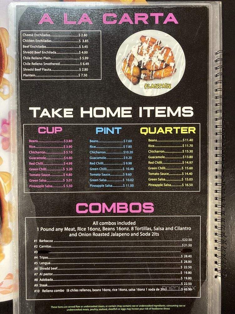 Catrina Mexican Grill Burrito - Englewood, CO menu_pic
