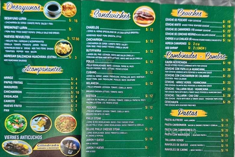 Chabelos Cafe - Coral Springs, FL menu_pic