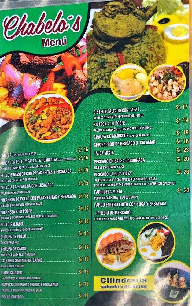 Chabelos Cafe - Coral Springs, FL menu_pic