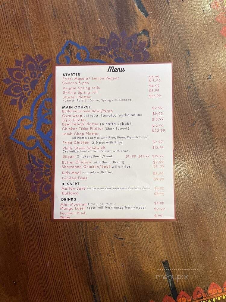 Aans Mediterranean & Casual Cuisine - San Antonio, TX menu_pic