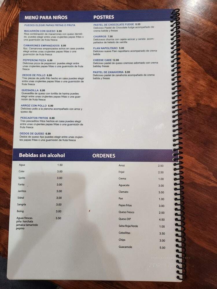 Terramar Mariscos y Carnes - Indianapolis, IN menu_pic