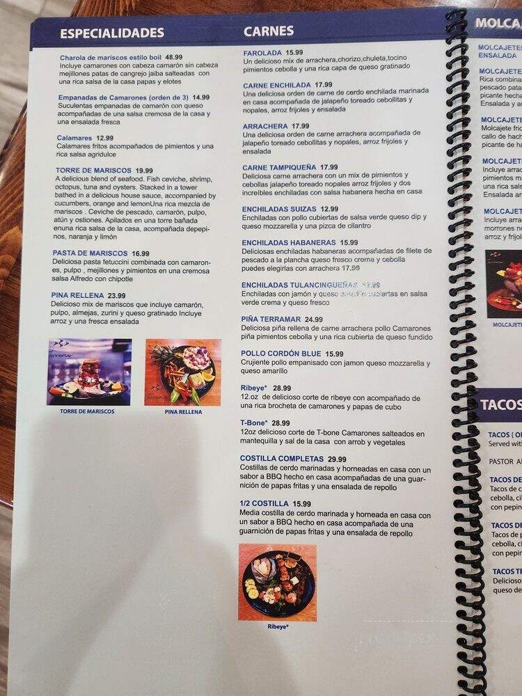 Terramar Mariscos y Carnes - Indianapolis, IN menu_pic