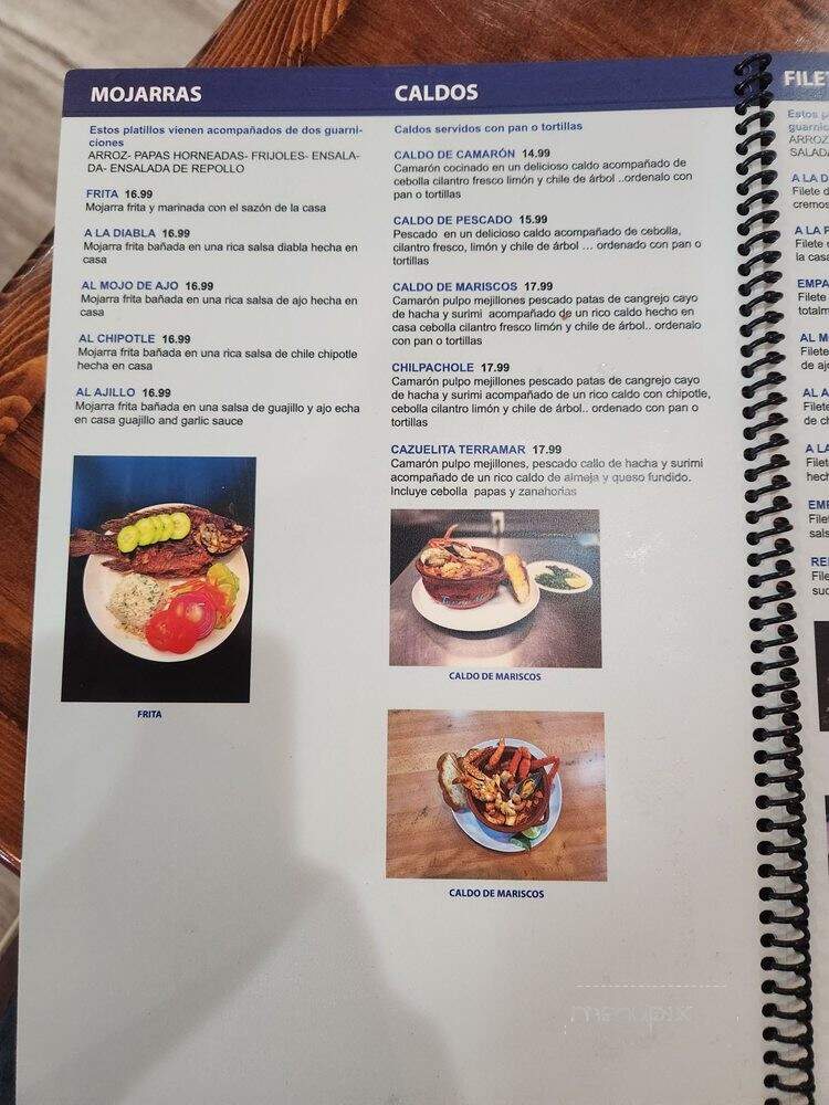 Terramar Mariscos y Carnes - Indianapolis, IN menu_pic