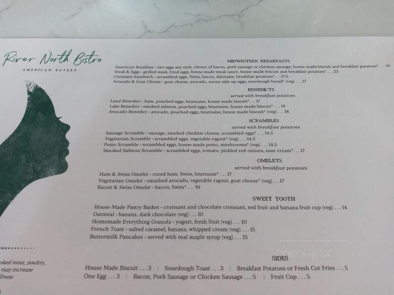 River North Bistro - Chicago, IL menu_pic