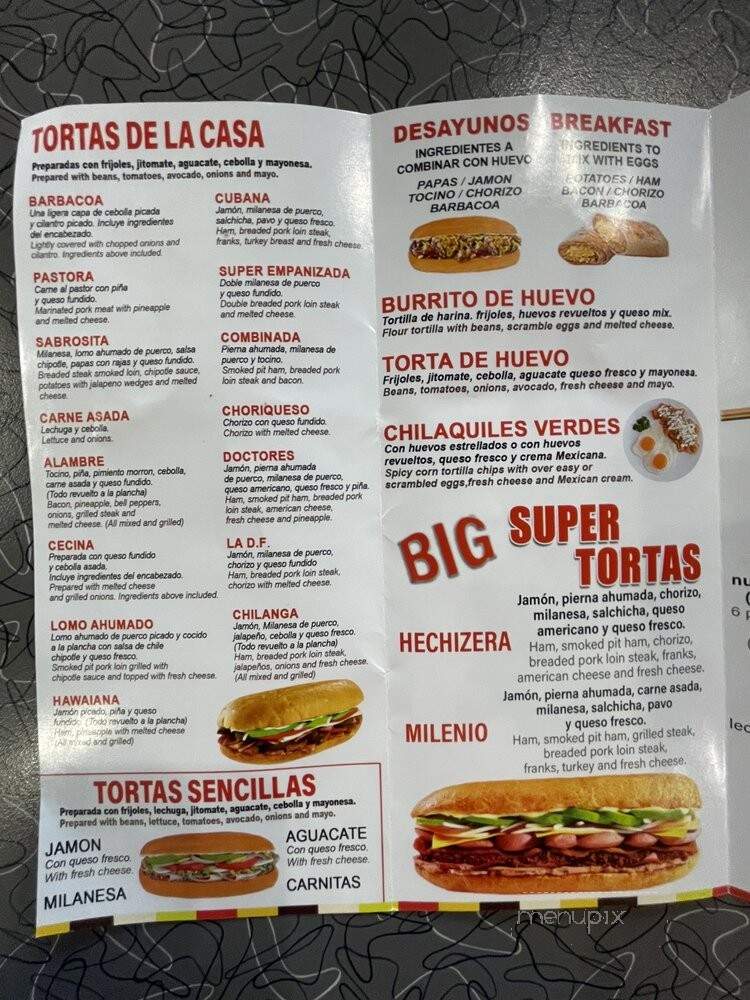 La Hechizera Tortas - Garland, TX menu_pic
