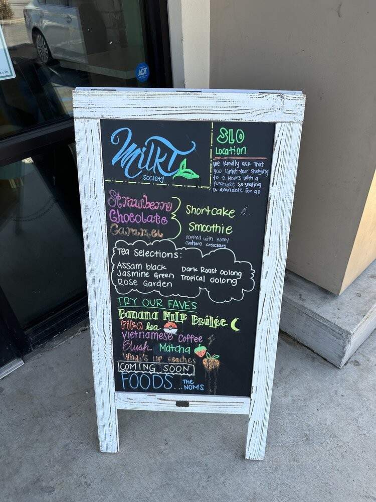 MilkT Society - San Luis Obispo, CA menu_pic