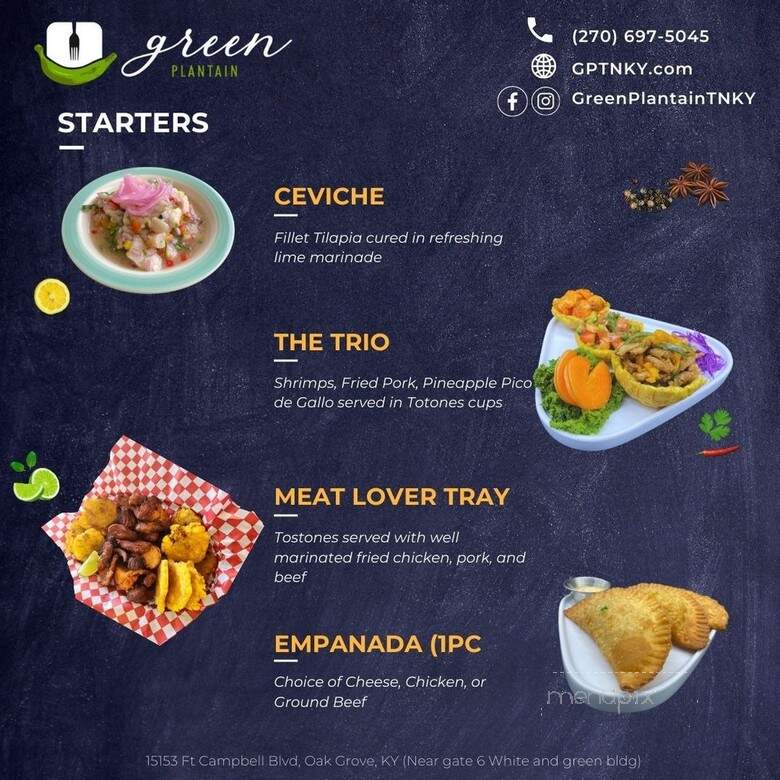 Green Plantain - Oak Grove, KY menu_pic