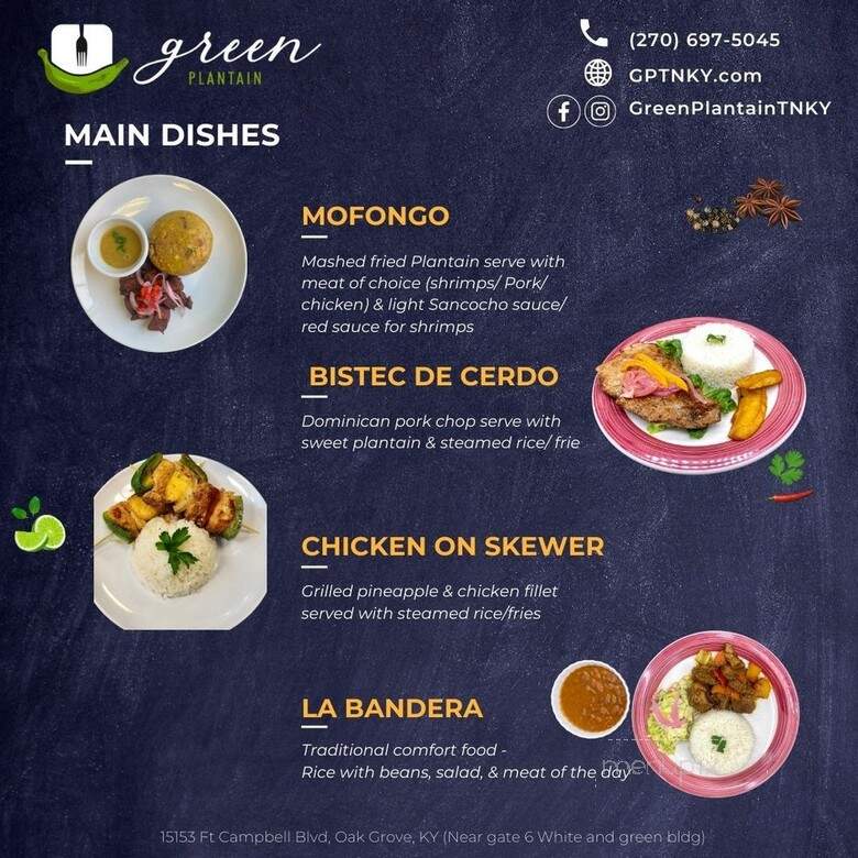 Green Plantain - Oak Grove, KY menu_pic