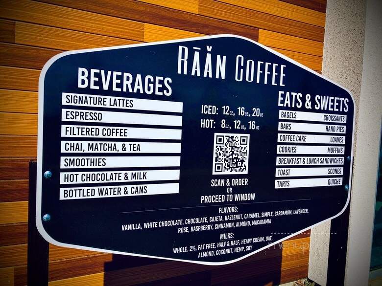 Raan Coffee - Pasco, WA menu_pic