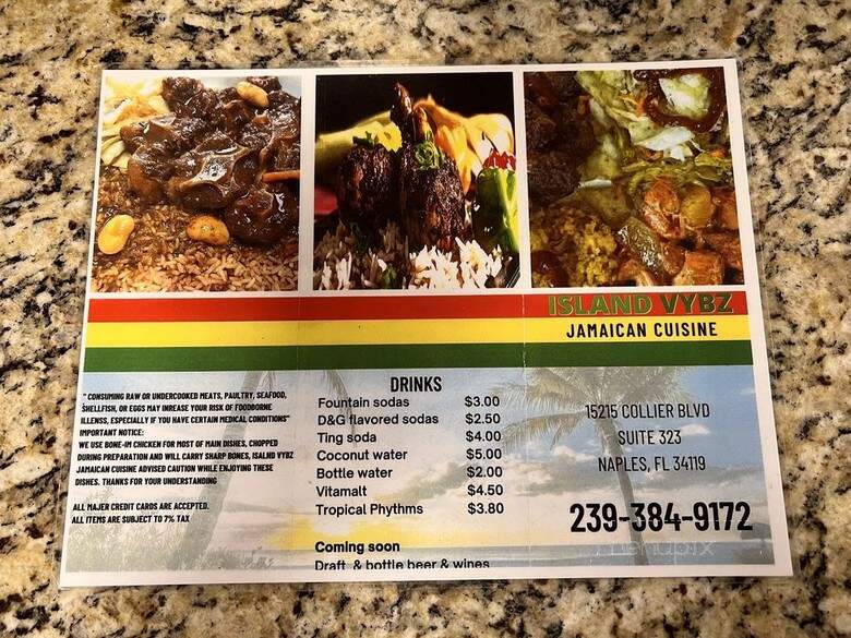 Island Vybz - Naples, FL menu_pic