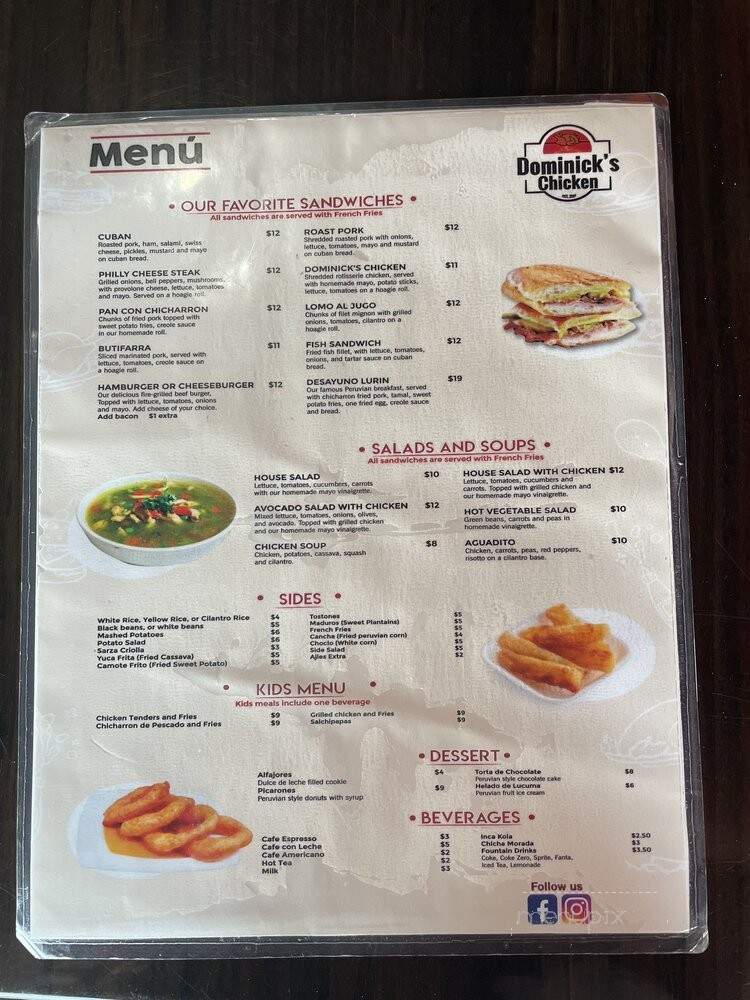 Dominick's Chicken - Tampa, FL menu_pic